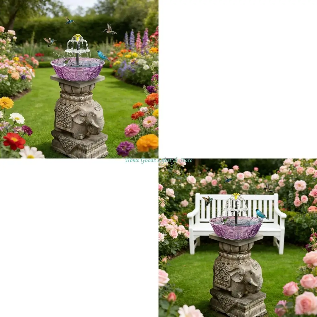 

Устойчивый солнечный фонтан для ванны для птиц E74E с водяными струями для открытых садов