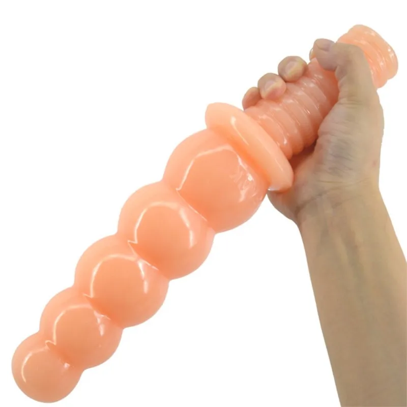 Super Soft Anal Beads Big Butt Plug Suction Cup Black Dildo Anal Booty Beads Huge Anus dilator Sex Toys for Adults Woman Man