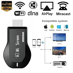 Anycast Tv çubuk mini PC 1080 P Ekran Ayna TV Dongle Kablosuz DLNA Ekran HDMI Uyumlu Adaptör IOS Android için Airplay Miracast