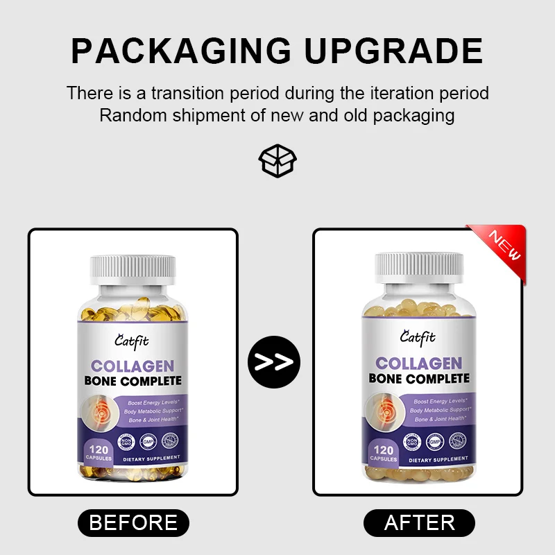 Catfit Bone Collagen Capsules  Calcium & Magnesium absorption Bones Joint Health Care Food for people in Osteoporosis