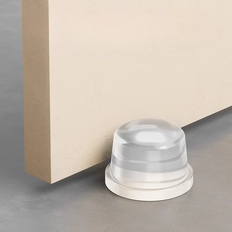 1-8Pcs Transparent Silicone Door Stopper, Anti-Bump Pad No Drill Home Office Safety Protection Door Dodgers Set