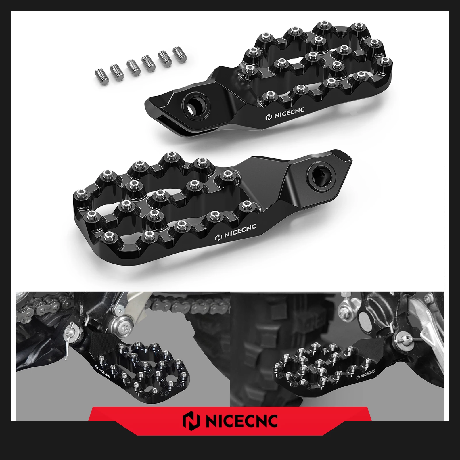 

For 2024 GasGas EC 300 EC 250 EC EX MC 125 250 300 250F 350F 450F ES 350 500 EW500F EXF MCF ECF Offset Foot Peg Footrests Kit