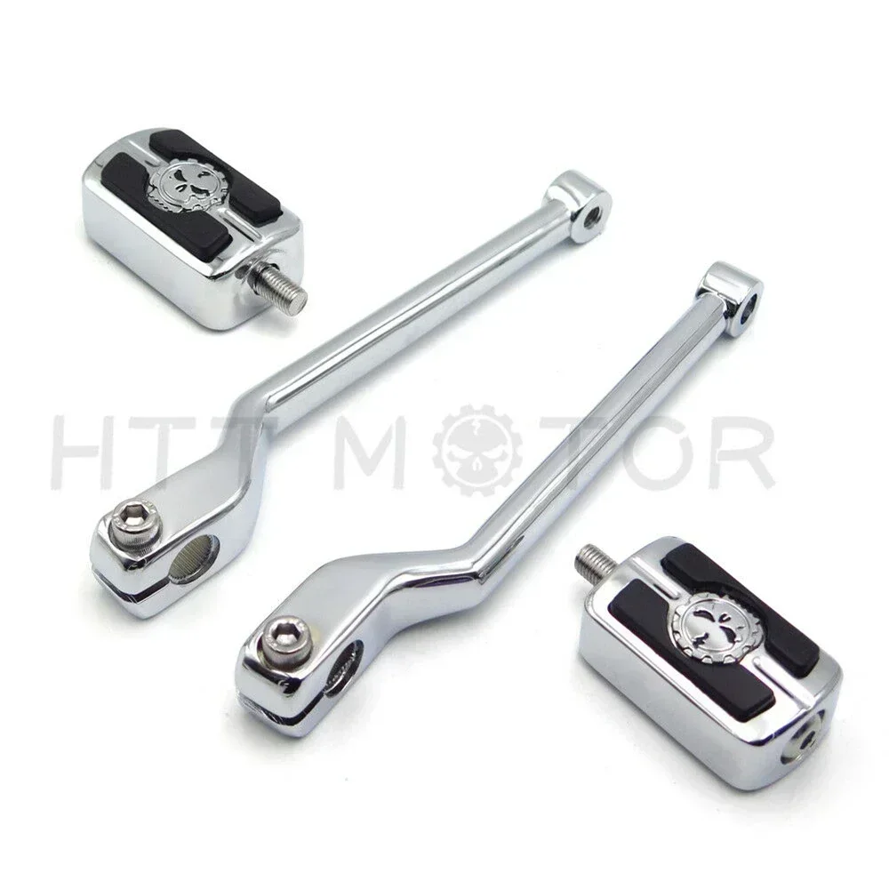 Chromed Motorcycle Parts Heel Toe Shift Lever SKULL Shifter For Harley Davidson HD Touring Road King