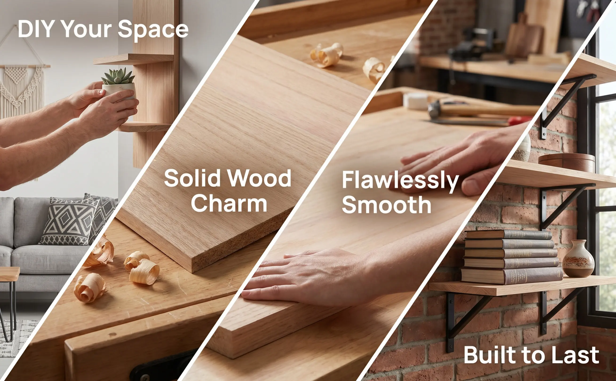 Solid Wood Planks Unfinished 12x12 12x0.5 DIY Wood Boards Double-Sided Smooth Rectangle Boards for Crafts Furniture Divider