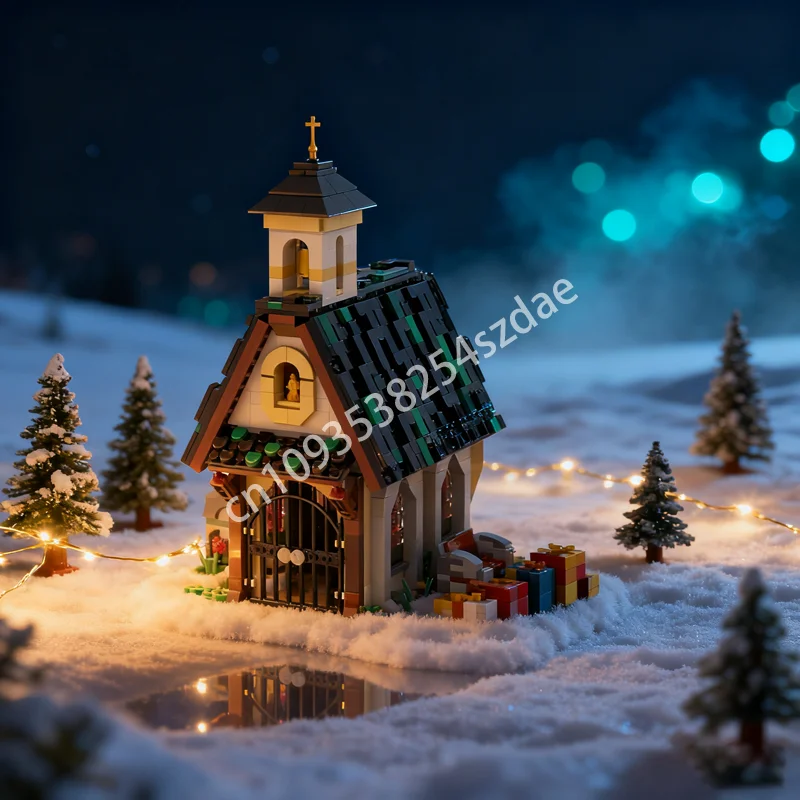 2066 個 MOC チャペルクリエイター専門モデルビルディングブロック建設組み立てアイデアレンガのおもちゃ子供クリスマスギフト誕生日