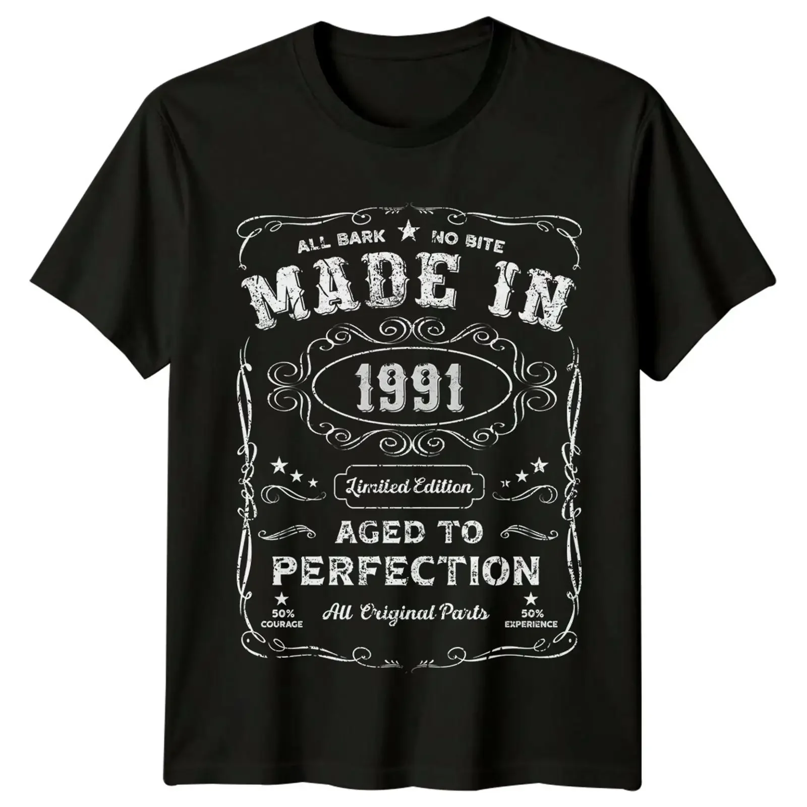 Made In 1991 Mens T Shirt 35th Birthday Vintage thirty five Year Old b vintage Washed designer clothes Breathable Casual