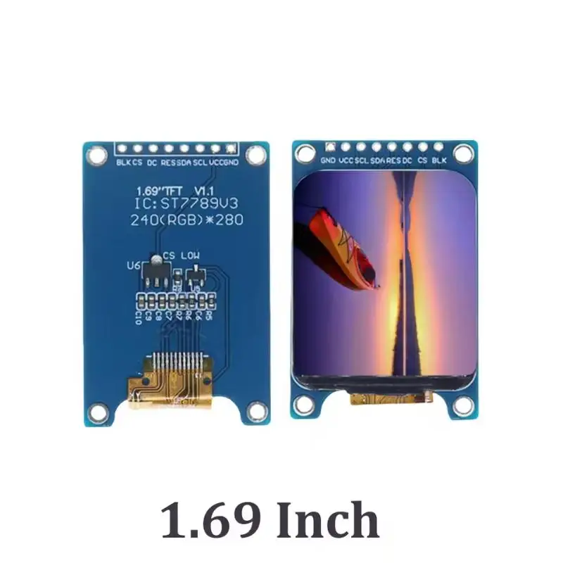 ∘1.69 Inch ST7789 IPS LCD Display Module SPI Interface Color Screen for Hobbyist DIY Electronic Toy Development