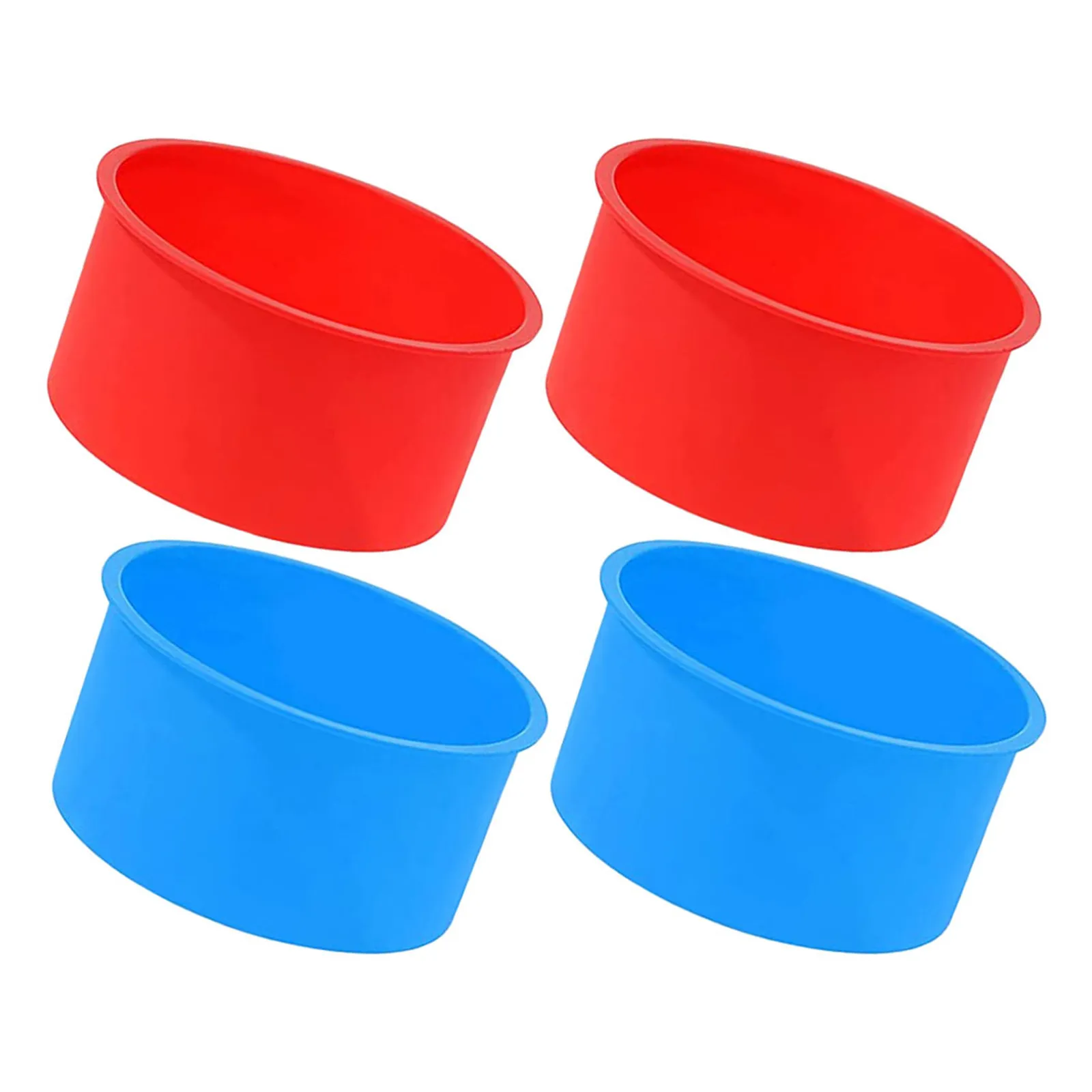 4Pcs Silicone Cake Baking Molds Non-Stick Bakeware for Cake Biscuit Muffin Chocolate Oven Microwave Use Mousse Silicone Molds