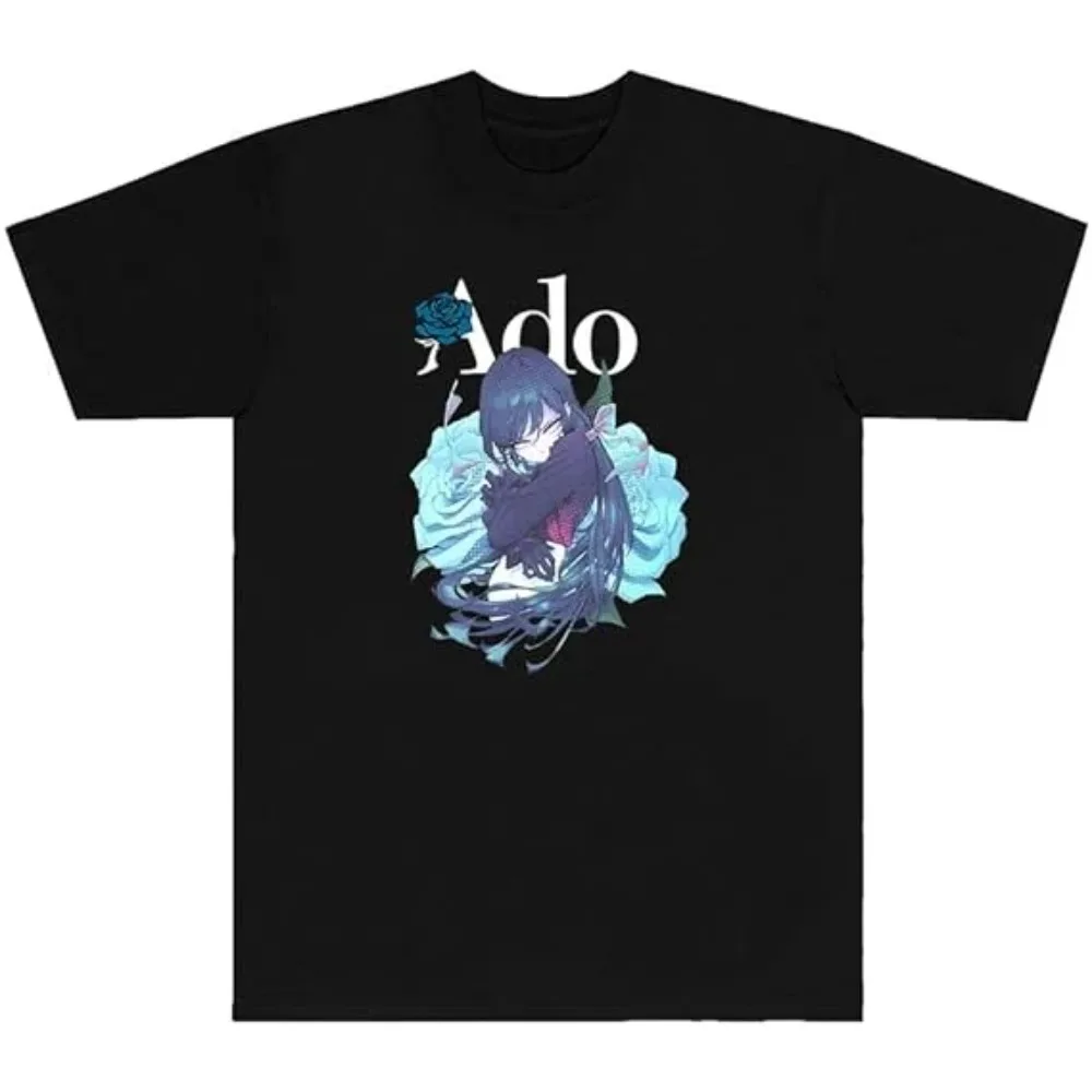 Ado WORLD TOUR التي شيرت للجنسين خمر 90s تي شيرت الشارع الشهير الرجال والنساء قصيرة الأكمام مضحك التي شيرت بلايز