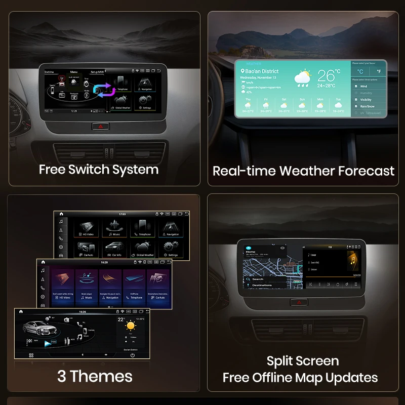 Junsun Qualcomm 665 inalámbrico CarPlay Andorid Auto Radio para Audi Q5 2009-2016 sistema inteligente estéreo GPS Navi Autoradio 4