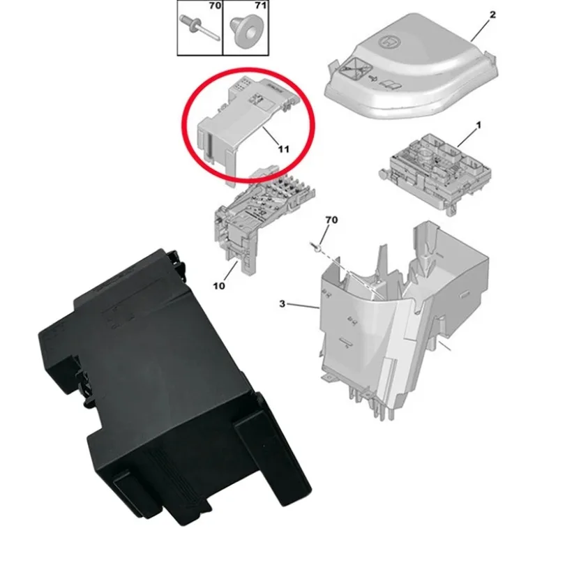 6500gs Zekering Bpga Box Accu Bescherming Module Bovendeksel Geschikt Voor Peugeot 308 308cc 3008 Rcz Citroen C4 Grand Picasso Kits 1Pc