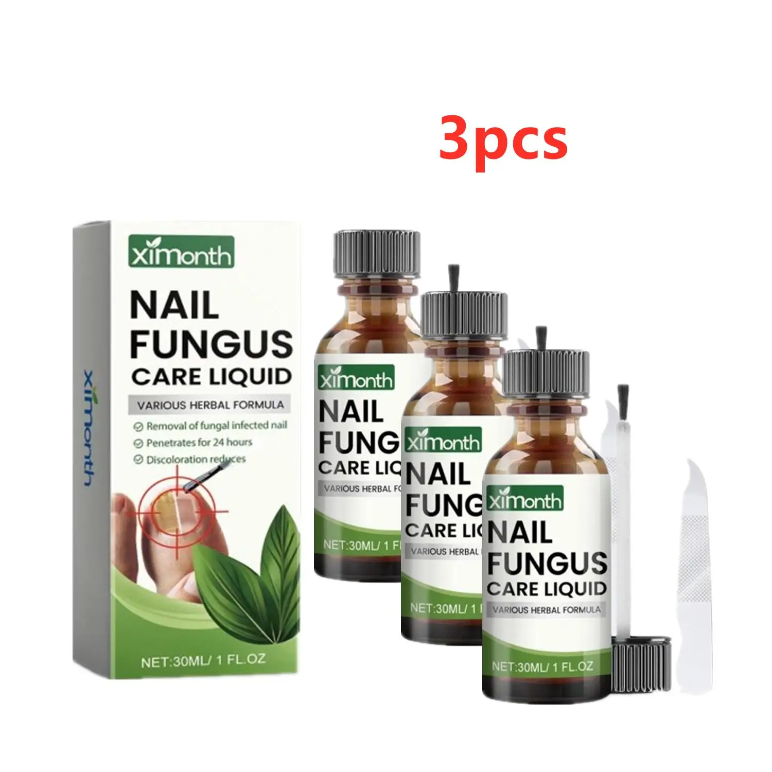 

3pcs Onychomycosis Hand Foot Removal Repair Care Nail Fungal Treatment Serum Anti Infection Toe Fungus Paronychia 50g