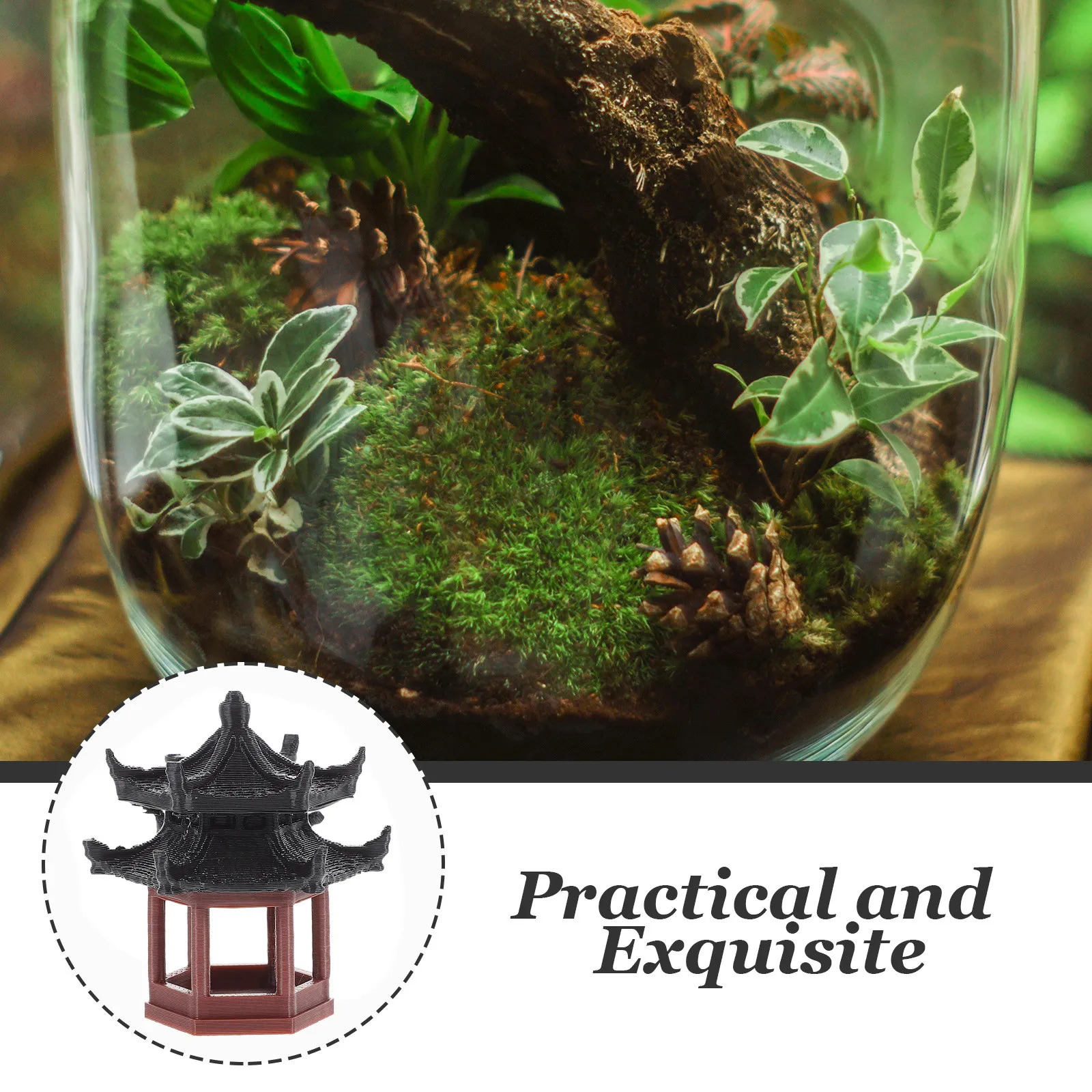 Exquisita Estatua de Pabellón - Bonsai Garden Set Up reseña y precio