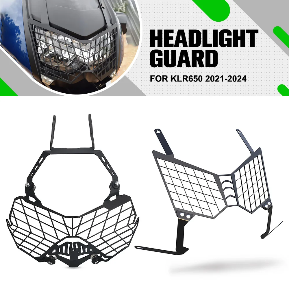 

FOR Kawasaki KLR 650 2021-2023 Motorcycle Headlight Grill Guard Cover Protector Decorative headlamp Net KLR650 2008-2018 KLR-650