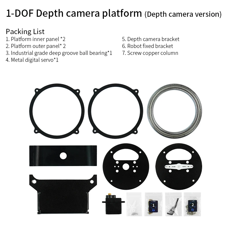 Jetson Nano Electric Camera Platform Aluminum Alloy Metal Bracket with 2DOF PTZ Tilt 9G SG90 Servo for DIY Smart Robot Car Kit