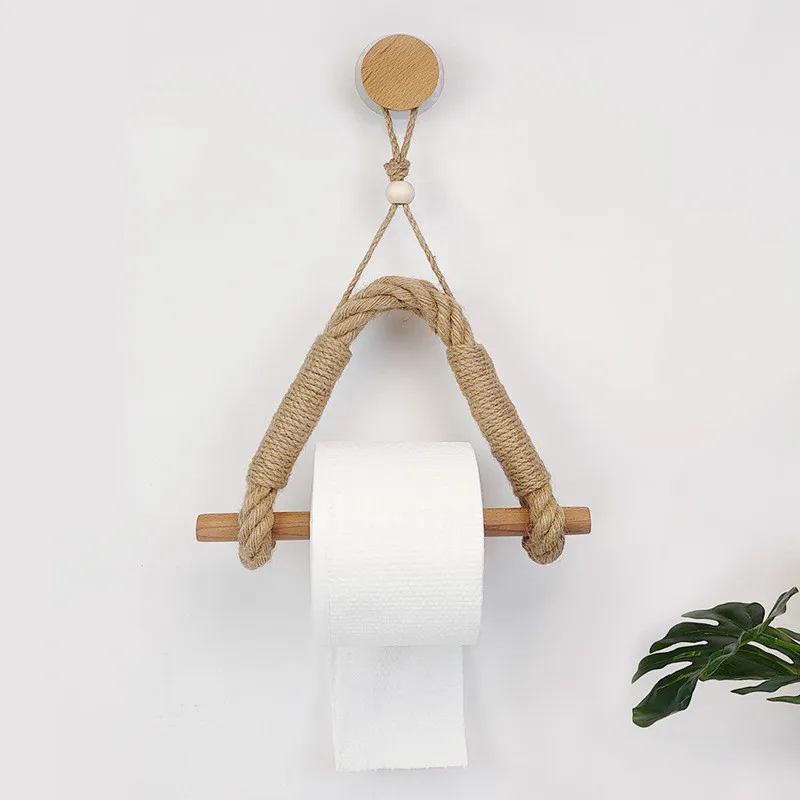 Toilet Tissue Box Paper Rack Creative Hand Woven Paper Roll Rack Pendant