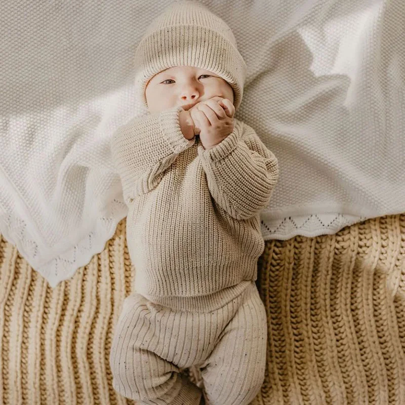 Autum Winter Baby Sweater Loose Style Knitted Baby Boy Girl Clothes Round Neck Kid Toddler Girl Boy Pullover Baby Outerwear