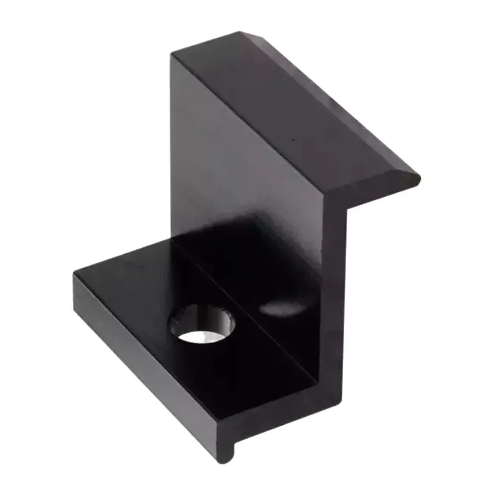 4Pcs End Clamp PV Solar Panel Mount Accessories PV End Clamp Aluminum Alloy Black Photovoltaic Bracket Side Pressure Block image 3