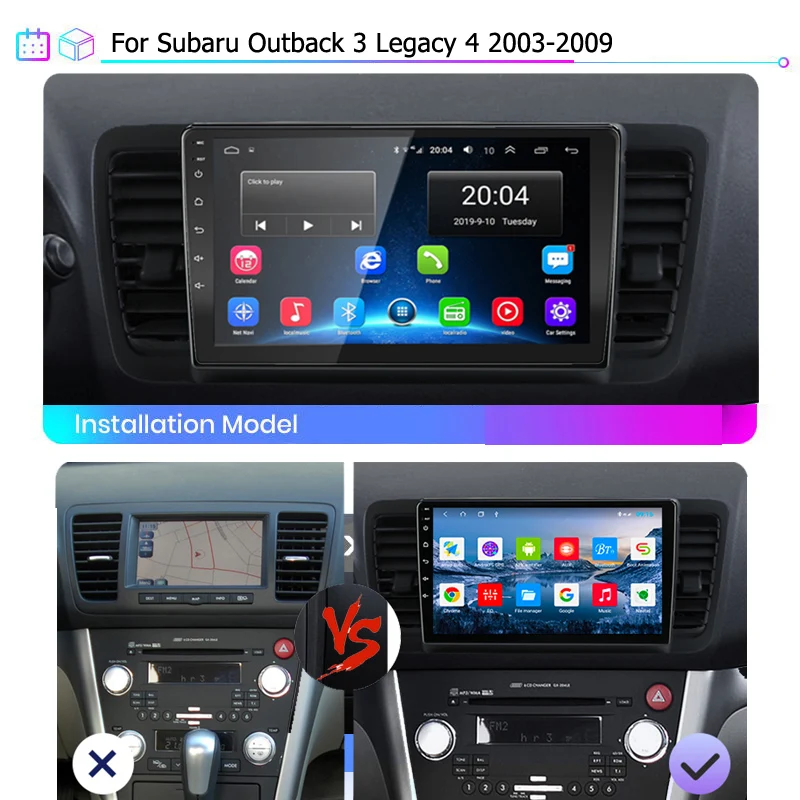 Android 13 radio For Subaru Outback 3 Legacy 4 2003 2004-2009 Car stereo Multimedia Video Player carplay Auto GPS Navigation