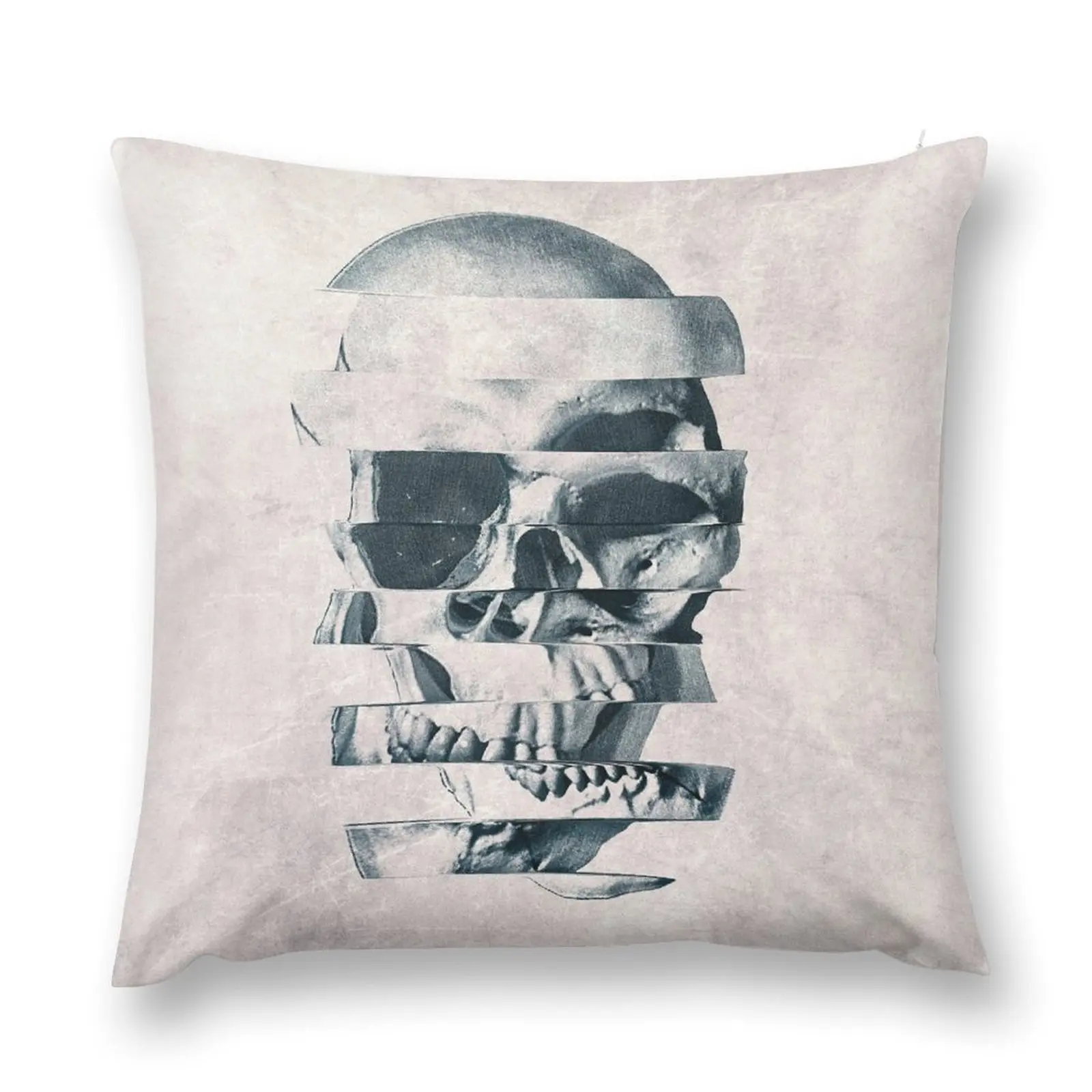 Glitch Skull Mono Throw Pillow Covers For Sofas Custom Cushion Photo Sofa Cushion Cover Cushion Cover pillow