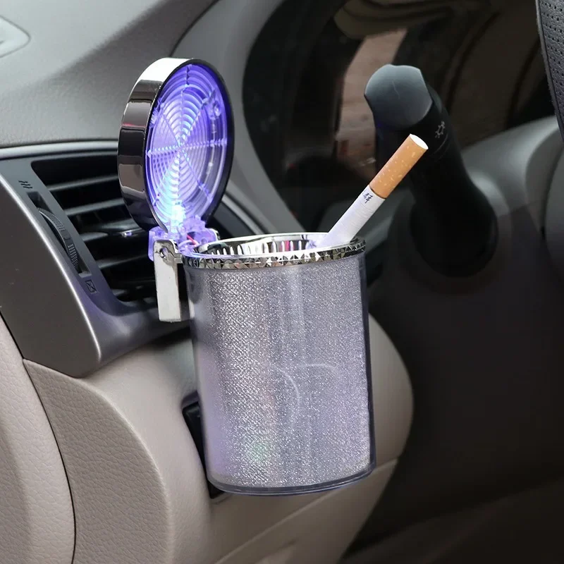 

1pcs Car ashtray with LED lights portable ashtray car accessories