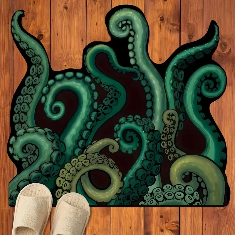 Welcome Mat Front Door Tentacle Microfiber Octopus Claw Mat Absorbent Bathroom Anti-slip Mat Entrance Bathroom Non-slip Mat