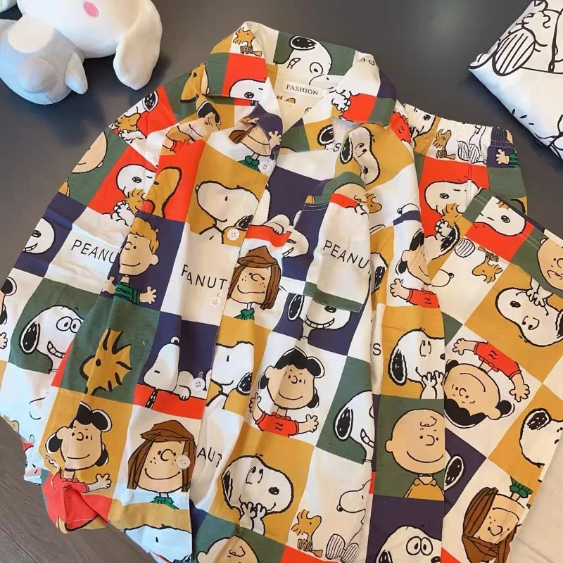 

Snoopy se vu katoen slaapklere vroue se lente en herfs прозрачный oulike langmoue broek mode en gemaklike sitkamerdrag stel