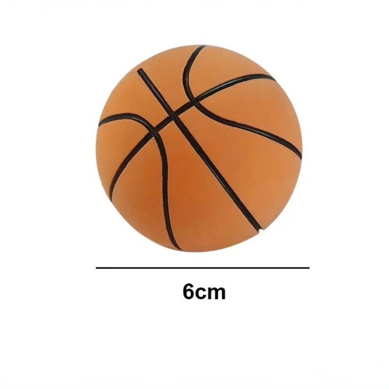 6cm Children Rubber Basketball Toys Foam Rubber Squeeze Balls Anti Stress Toy Elastic Rubber Small Mini Basketball Bounce Toy