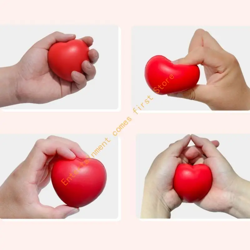 Stress Relief Balls Heart Hand Grip Trainer Stress Reliever Squeezer 55KD