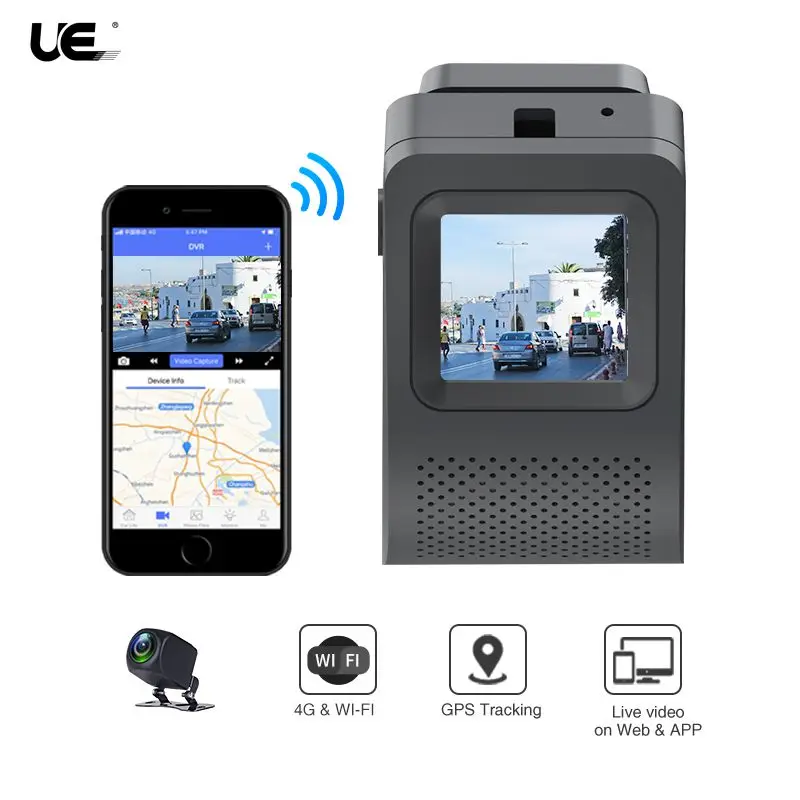 

Phisung K19 Full HD 1080P 4G WiFi Car DVR Dashboard Camera GPS Logger Dashcam with Rearview Camera