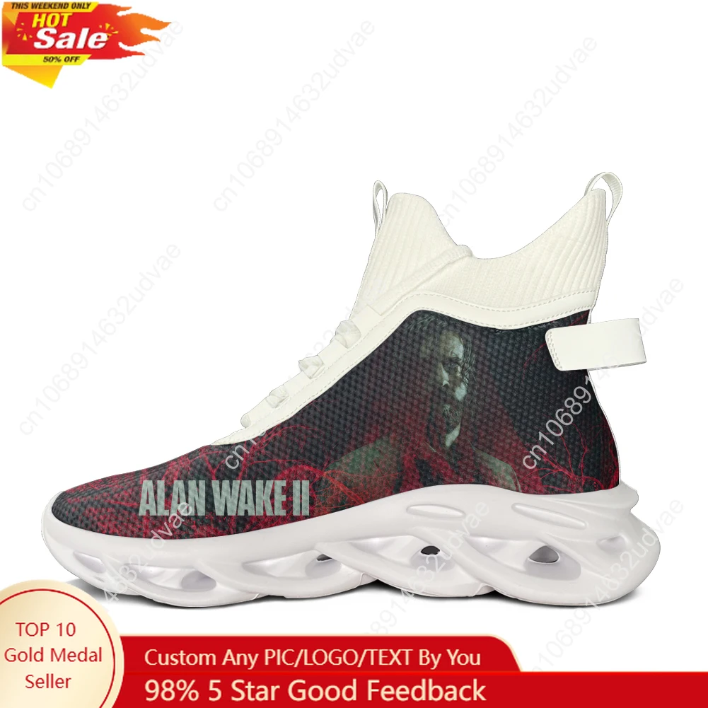 

Alan Wake 2 High Top Flats Sneakers Mens Womens Sports Running Shoes High Quality Sneaker Lace Up Mesh Footwear Custom Shoe