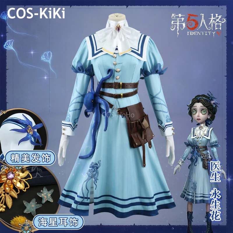 COS-KiKi-Costume de Cosplay pour Femme, Teinture de Garde d'Enfant, Docteur Aide à la Fleur, Jeu de Peau Imbibé, Belle Tenue de ixd'Halloween