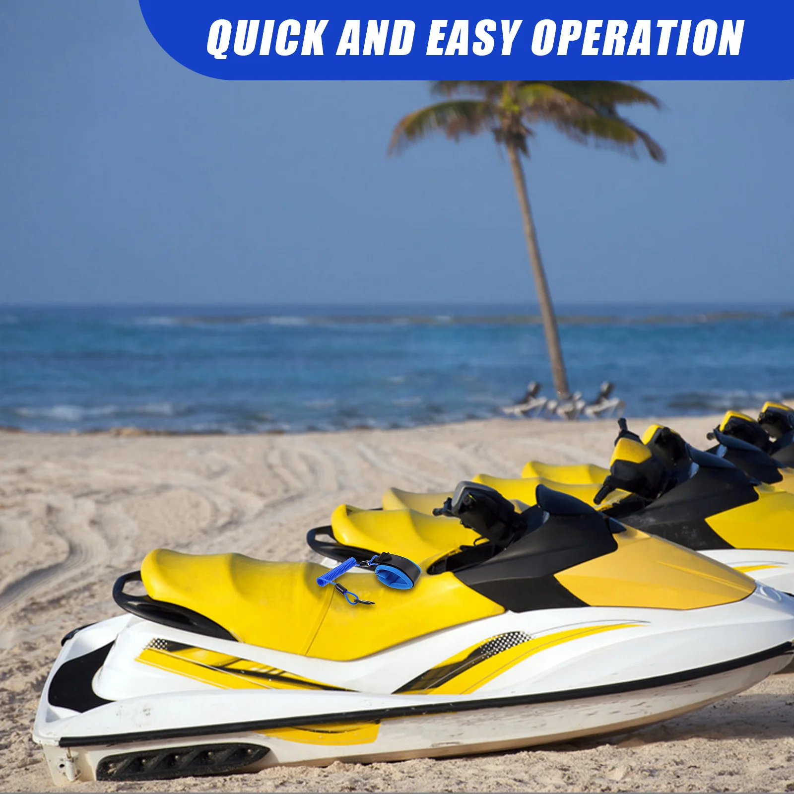 Cordão de segurança para popa de barco, 1.6 metros, interruptor de parada de emergência, motor flutuante, cordão marinho durável para água