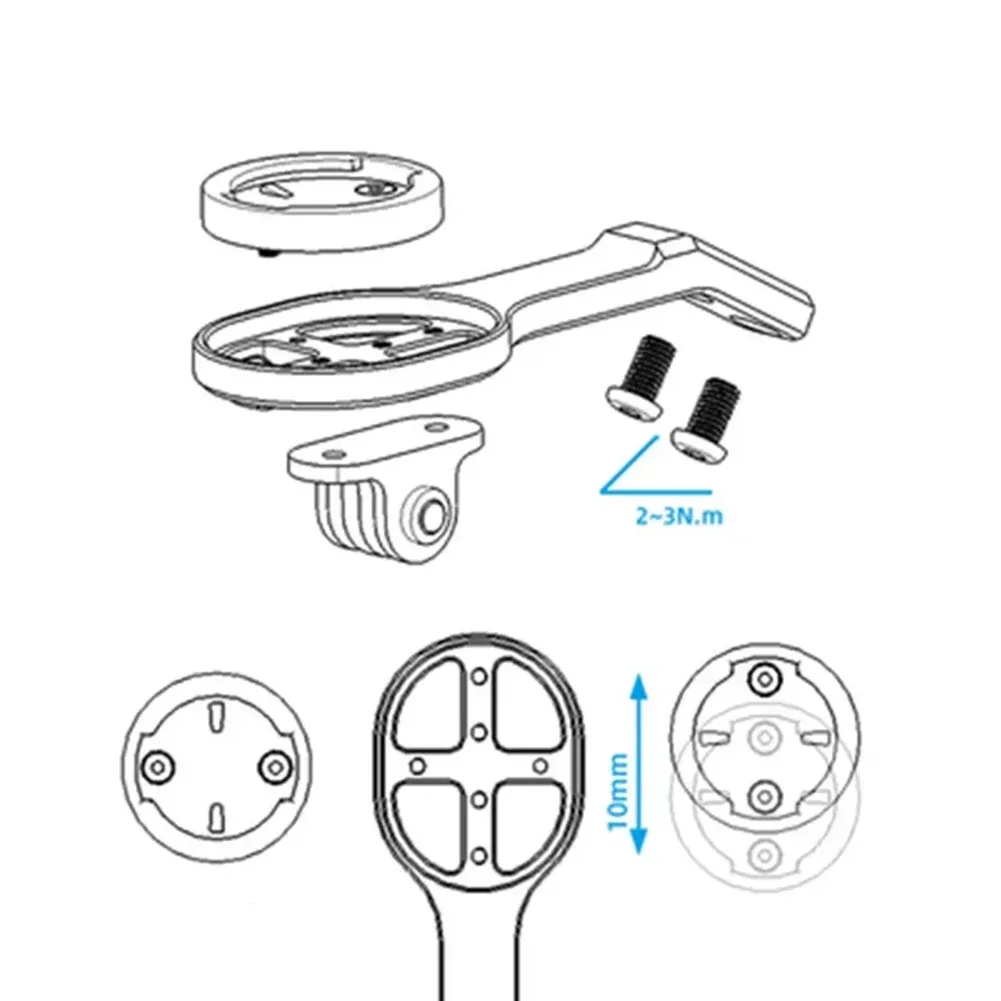 For Garmin For For Bicycle Computer Mount Holder For BLACK INC Handlebar Premium Quality Aluminum Alloy