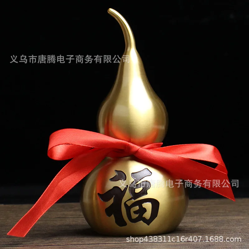 

Brass Ornaments Pure Copper Large Rice Gourd Pendant Home Living Room Entrance Decorations Office Furnishings