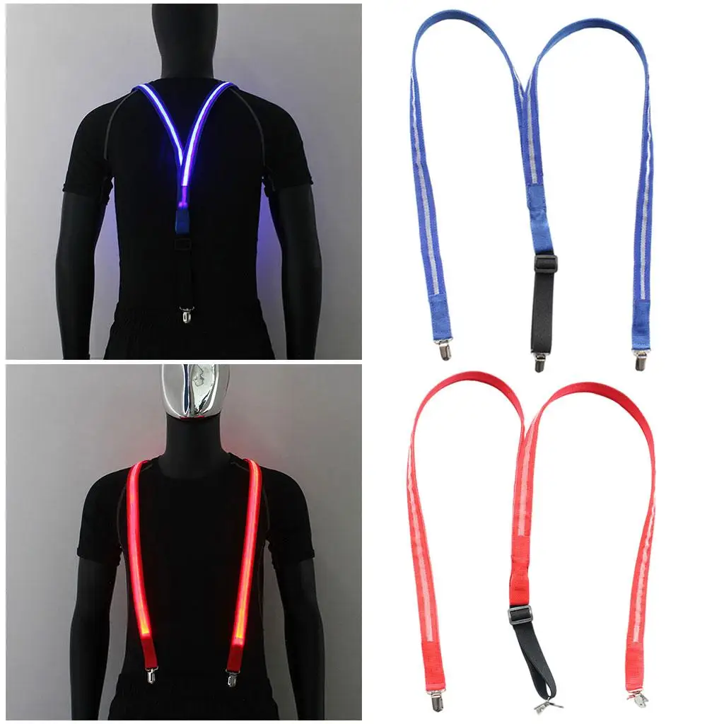 Novelty Mens LED Suspender, Accessories Luminous Belt, Belts for Party Night Working Bachelor Party Hiking Women