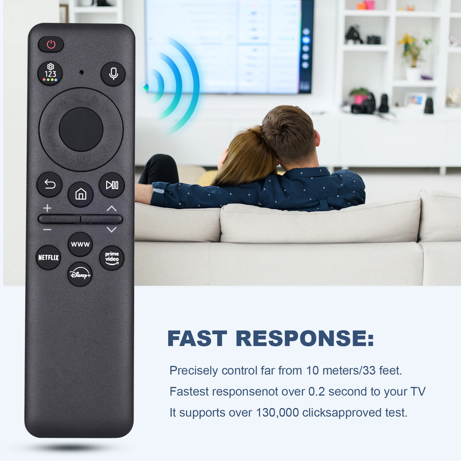 Replacement Voice Remote Control BN59-01432J sub BN59-01432A BN59-01432D BN59-01455F Compatible with Samsung QLED 4K UHD SmartTV image 3