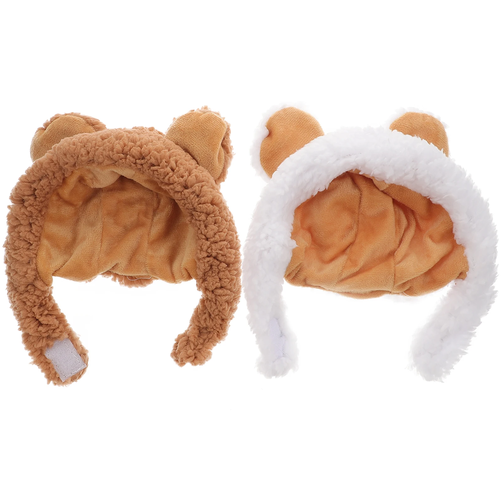 

2pcs Pet Hat for Cats Warm Cat Headgear Kitten Hat Puppy Head Cover Adjustable Durable Winter Outdoor Walking Accessory Costume