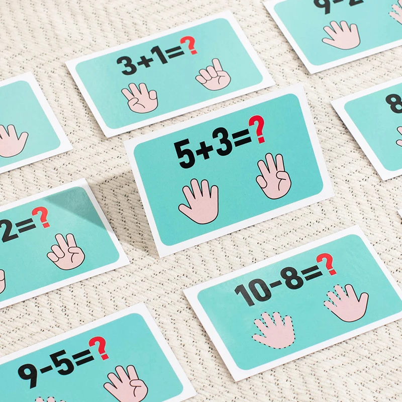 ของเล่นเสริมพัฒนาการเด็กแบบมอนเตสซอรี่ สำหรับการเรียนรู้คณิตศาสตร์เบื้องต้น ฝึกการบวก ลบ ด้วยนิ้วมือ เสริมสร้างการเรียนรู้ด้านความคิดและการเรียนรู้ทางปัญญา