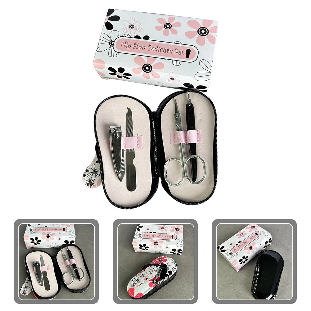 1 set kit per la cura delle unghie strumenti per manicure professionali set di rifinitura in acciaio inossidabile custodia portatile in PU per donne uomini da viaggio