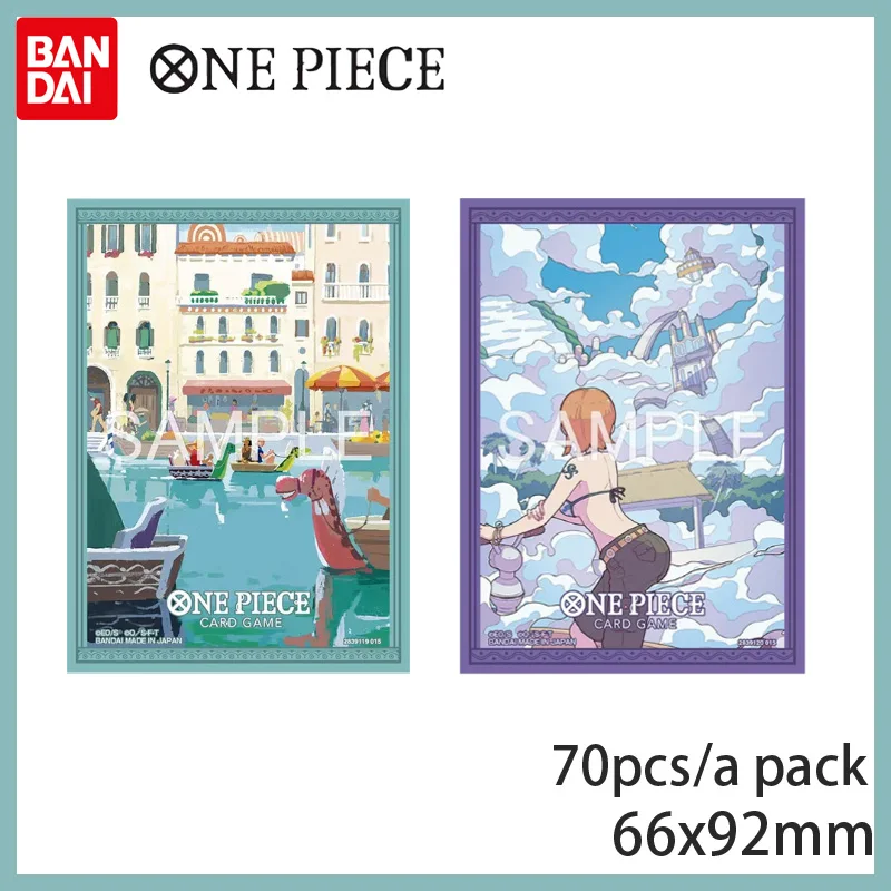 

2026 New Bandai One Piece Card Sleeves Vol.7 Limited Edition Water Seven & Skypiea Kid Card Protector Anime Collection Gift Toy