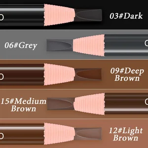 Professional Eyebrow Pencil Microblading, Waterproof Art Tint Makeup, Eye Brow Enhancers, Cosmetic Pen, Permanent Tattoo, 5PCs 12 Main Sales Eyebrow Shadow - №8