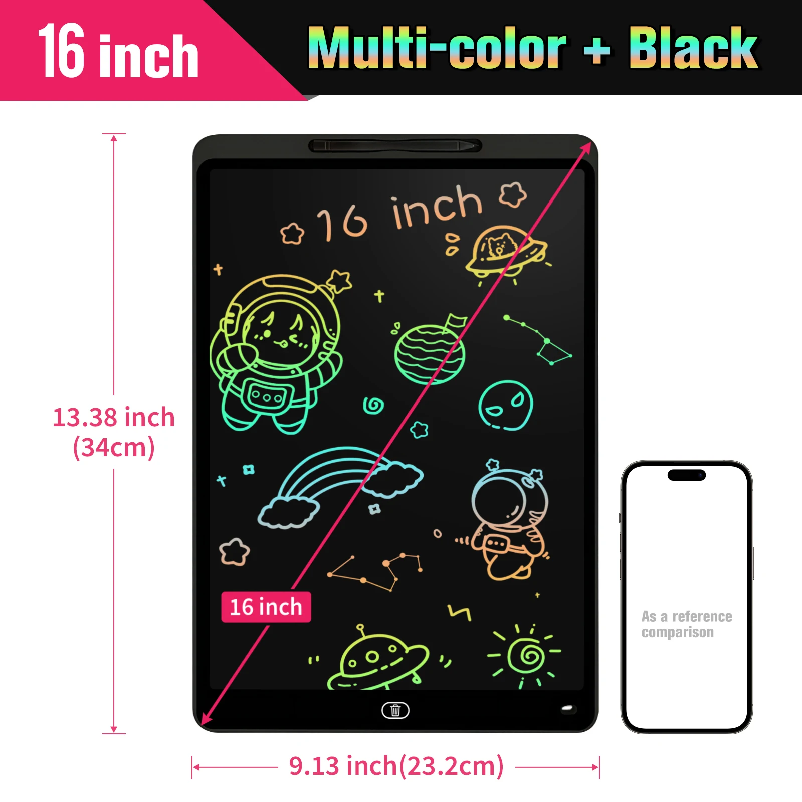 16 Inch Black