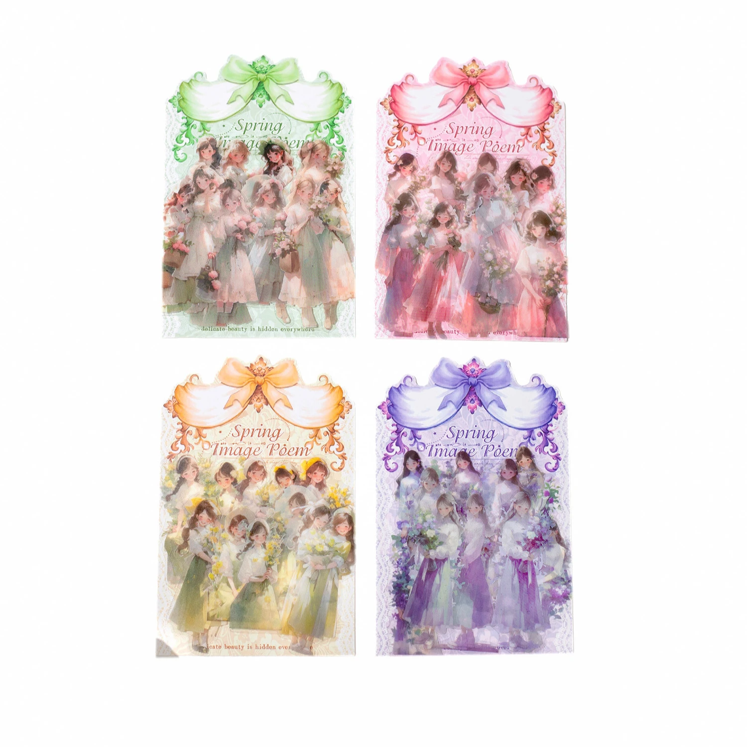 30Pcs Spring Image Poem Series Decorative Sticker Retro Collage Scrapbooking Label Diy Diary Album Journal Planner Stationery