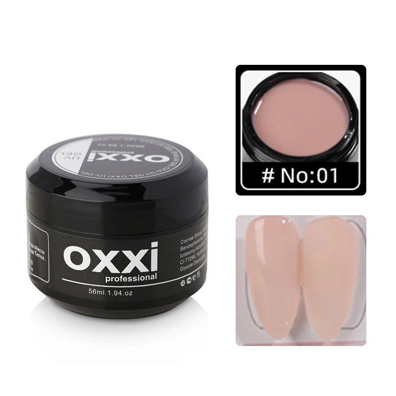 OXXI 56 ml UV-Nagelverlängerungsgel, semipermanenter Builder-Lack, Maniküre, Poly-Nägel, Gellac, Acryl-Gel-Nagellack, einfach zu aufbauende Emaille