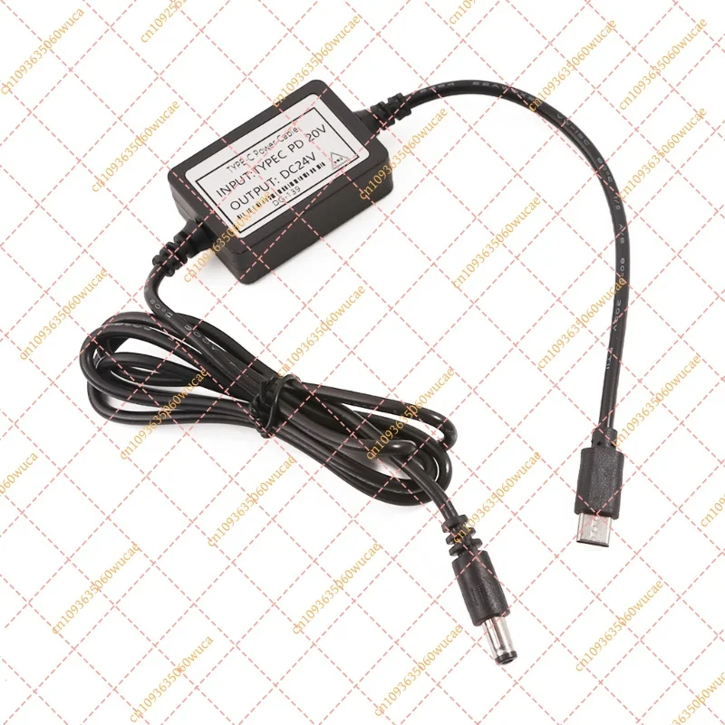 USB Type-C PD Step Up Converter Cable 12V 15V 20V To 24V DC 5.5x2.1mm Power Adapter For LED Light Monitor