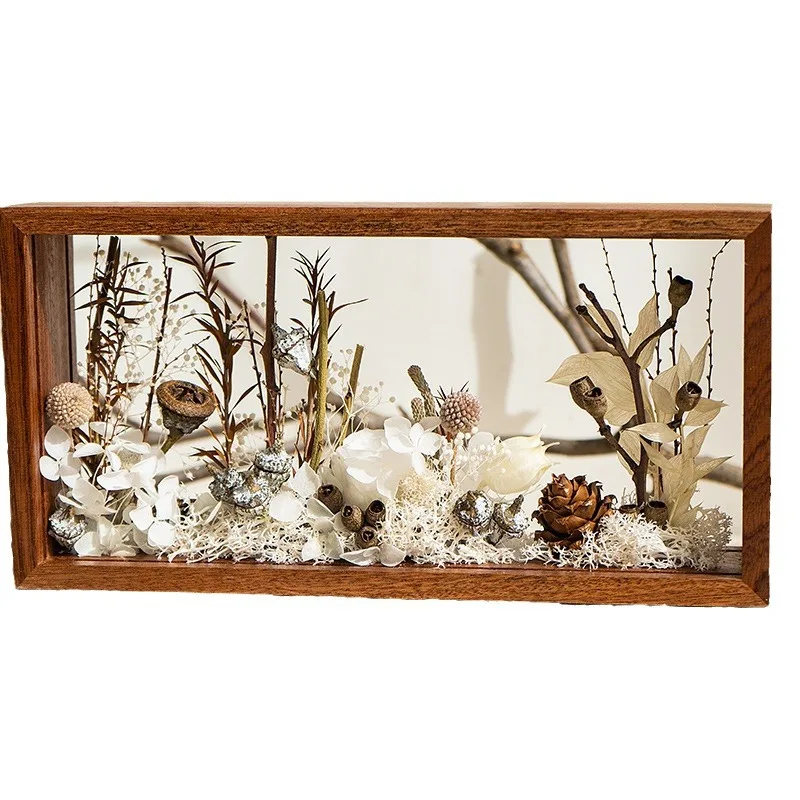 dried flower solid wood photo frame DIY handmade material package warm-up event salon team building ornament gift companion