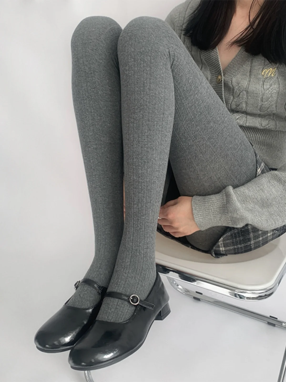 طماق النساء قيعان تقسم Sweatpants خفيفة الوزن البساطة البريدي الفتيات لينة بسط الأنثوية عيد الميلاد الدفء حفظ بطانة #2