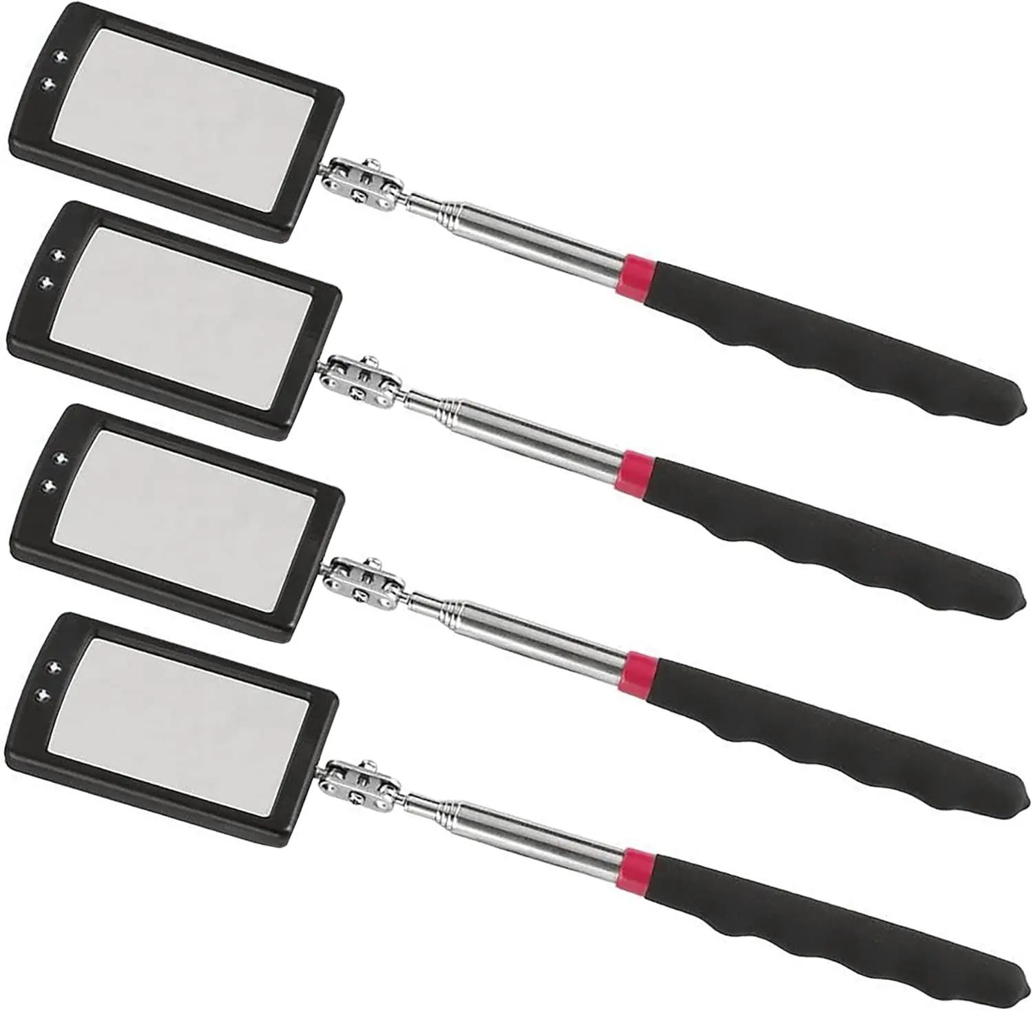 

Телескопическое LED-зеркало для осмотра с подсветкой, набор из 4 предметов для ремонта автомобилей и инструментального ящика, регулируемое на 360° ° Главный руководитель