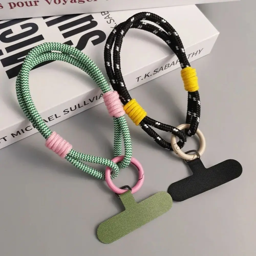 Mobile Phone Lanyard with Two Strands Simple Lanyard Short Wrist Lanyard Anti Loss Card Strip Style Universal Phone Case Strap